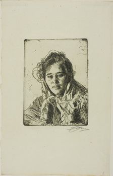 Young Girl from Mora (Kråkberg's Anna), 1903. Creator: Anders Leonard Zorn