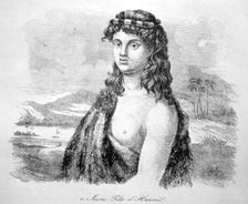 Young girl from the island of Hawaii, c1824. Artist: William Dampier