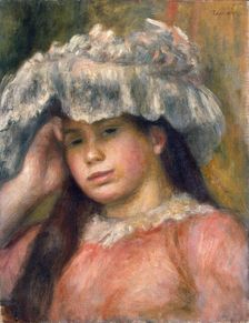 Young Girl in a Hat 1892-1894. Artist: Pierre-Auguste Renoir