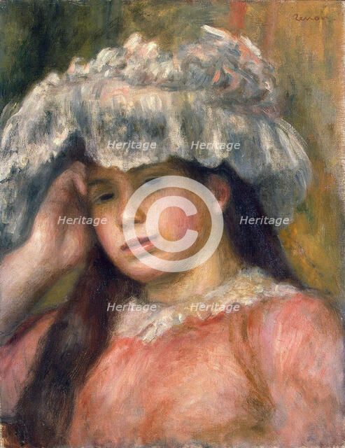 'Young Girl in a Hat', 1892-1894.  Artist: Pierre-Auguste Renoir