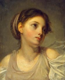 Young Girl in a Lilac Tunic, 1780. Creator: Jean-Baptiste Greuze