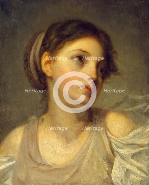 Young Girl in a Lilac Tunic, 1780. Creator: Jean-Baptiste Greuze.