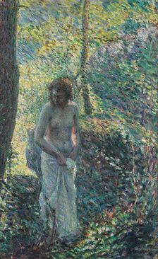 Young Girl in a Wood, 1897. Creator: Lebasque, Henri (1865-1937)
