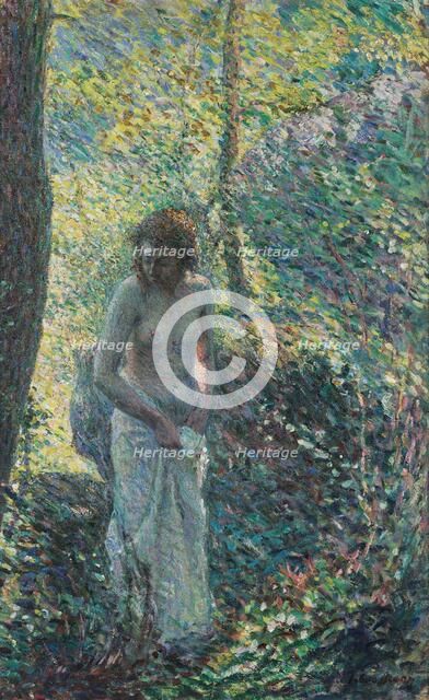 Young Girl in a Wood, 1897. Creator: Lebasque, Henri (1865-1937).