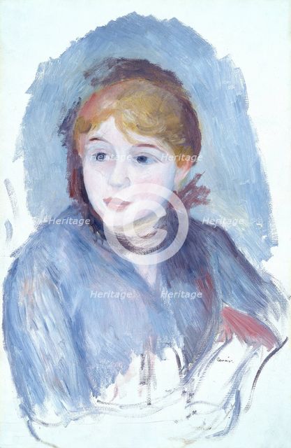 'Young girl in blue', c1882. Creator: Pierre-Auguste Renoir.