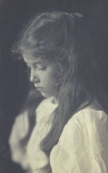 Young girl in profile , c1900. Creator: Emily G Mew