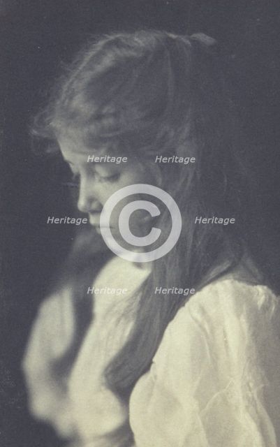 Young girl in profile , c1900. Creator: Emily G Mew.