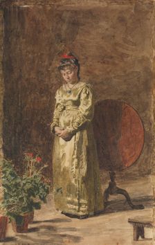 Young Girl Meditating, 1877. Creator: Thomas Eakins