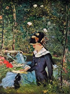 Young Girl on the Threshold of the Garden at Bellevue 1880.Artist: Edouard Manet