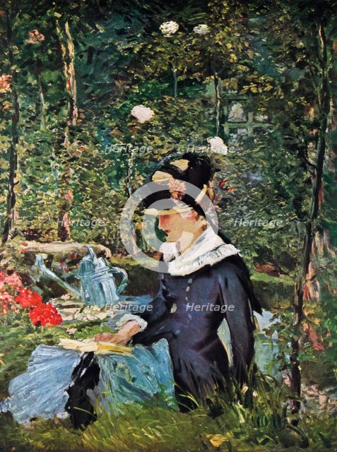 'Young Girl on the Threshold of the Garden at Bellevue', 1880.Artist: Edouard Manet