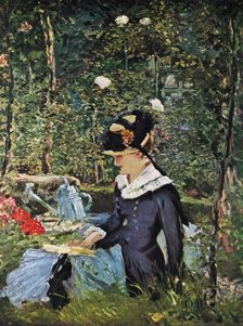 Young Girl on the Threshold of the Garden at Bellevue 1880.Artist: Edouard Manet