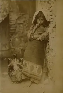 Young girl, probably Taormina, Sicily, c1890s. Creator: Count Wilhelm von Gloeden