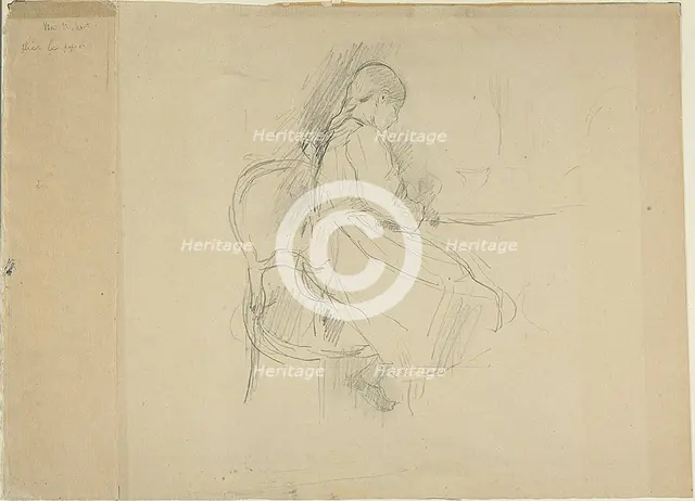 Young Girl Seated at a Table, n.d. Creator: Berthe Morisot.