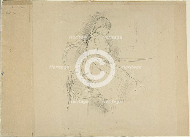 Young Girl Seated at a Table, n.d. Creator: Berthe Morisot.