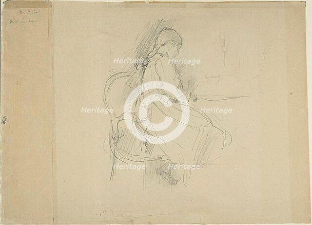 Young Girl Seated at a Table, n.d. Creator: Berthe Morisot.