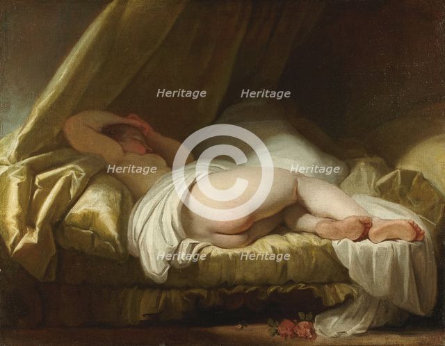 Young girl sleeping, Between 1758 and 1761. Artist: Fragonard, Jean Honoré (1732-1806)