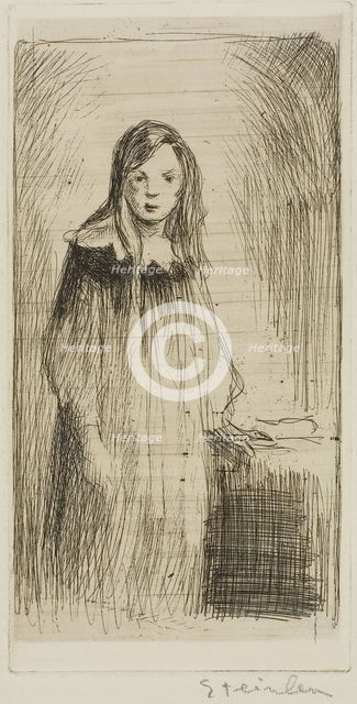 Young Girl Standing, n.d. Creator: Theophile Alexandre Steinlen.