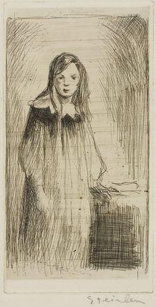 Young Girl Standing, n.d. Creator: Theophile Alexandre Steinlen