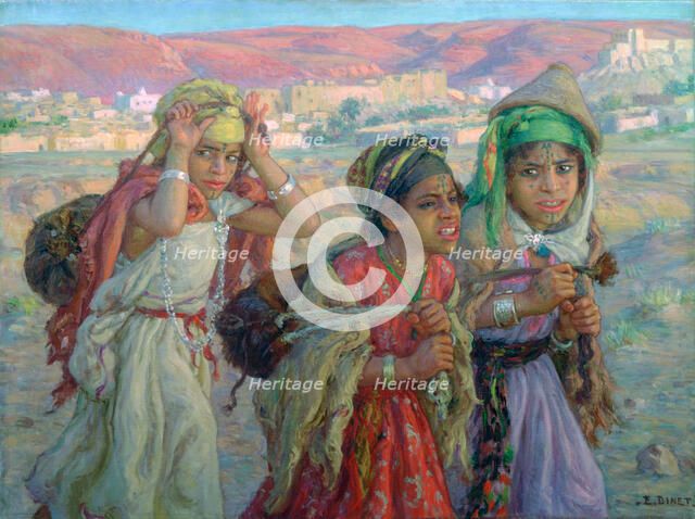 'Young Girls Carrying Water', c1881-1926. Artist: Etienne Dinet