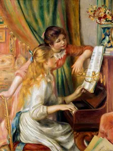 Young Girls at the Piano 1892. Artist: Pierre-Auguste Renoir