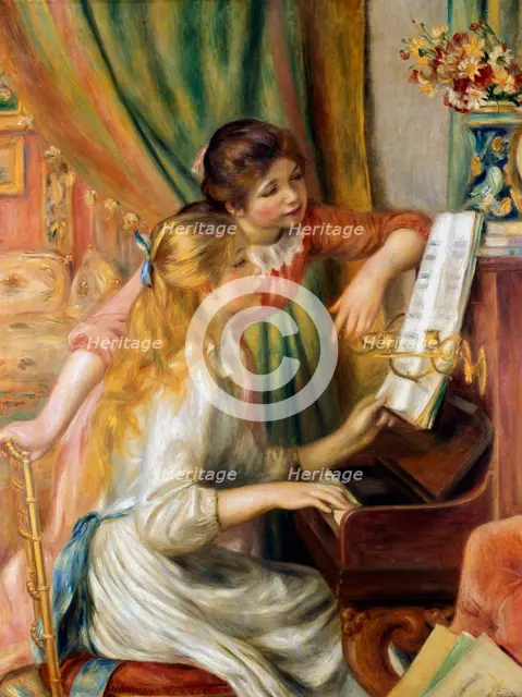 'Young Girls at the Piano', 1892. Artist: Pierre-Auguste Renoir