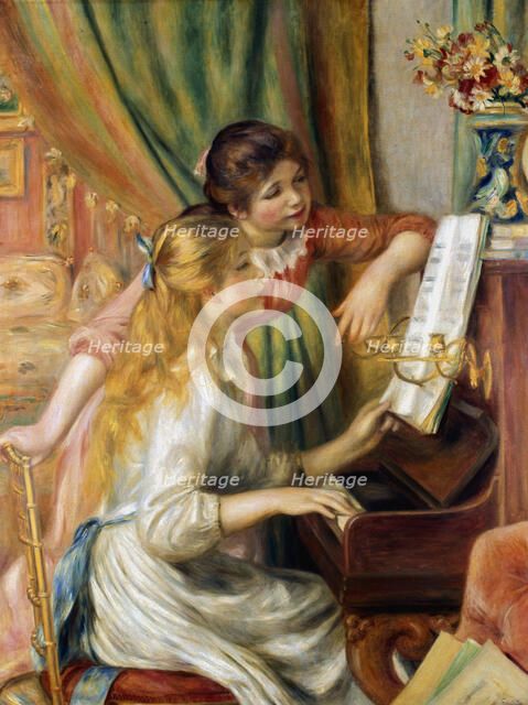 'Young Girls at the Piano', 1892. Artist: Pierre-Auguste Renoir
