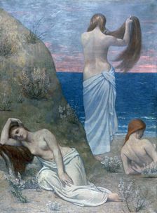 Young Girls by the Sea before 1894. Creator: Pierre Puvis de Chavannes