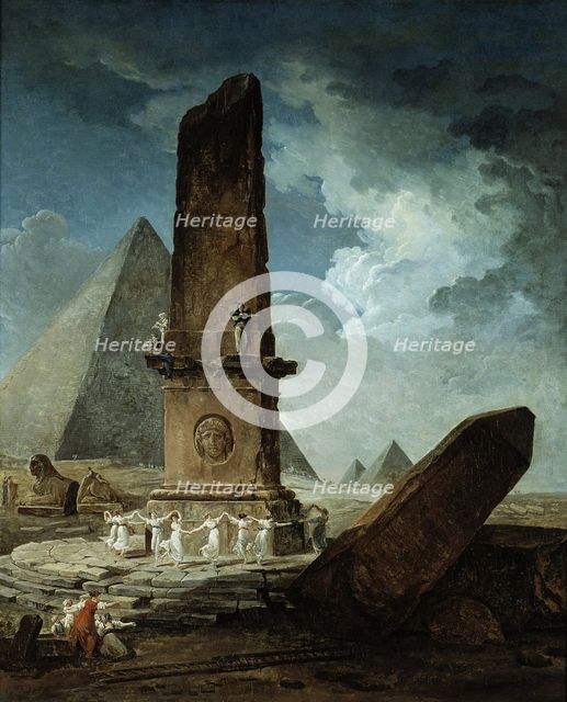 Young Girls Dancing Around an Obelisk, 1798.