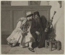 Young Greek Man in Conversation with a Priest, second half 19th century. Creator: Alexandre Bida (French, 1823-1895)
