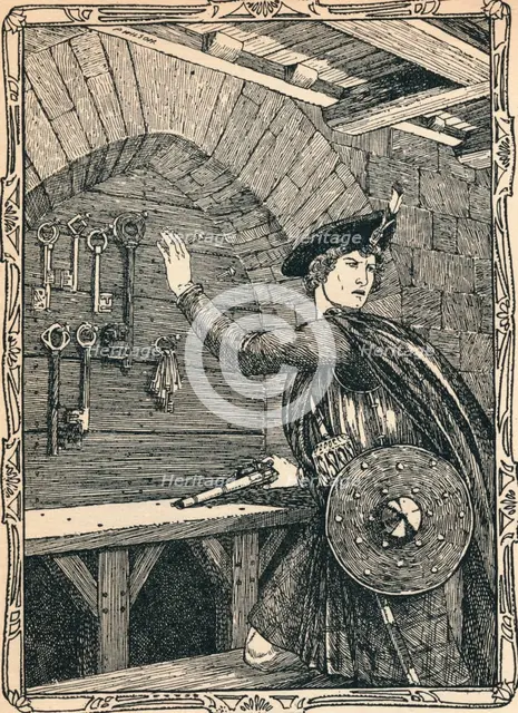 Young Douglas Steals The Keys of Loch Leven Castle, 1902. Artist: Patten Wilson