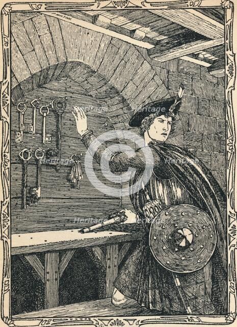 Young Douglas Steals The Keys of Loch Leven Castle, 1902. Artist: Patten Wilson