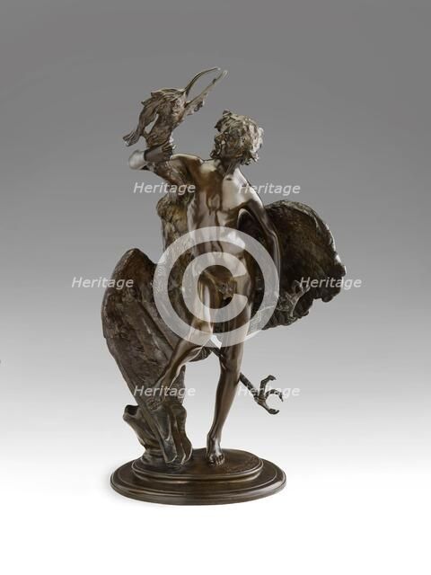 Young Faun with Heron, 1889-1890. Creators: Frederick William MacMonnies, E Gruet.
