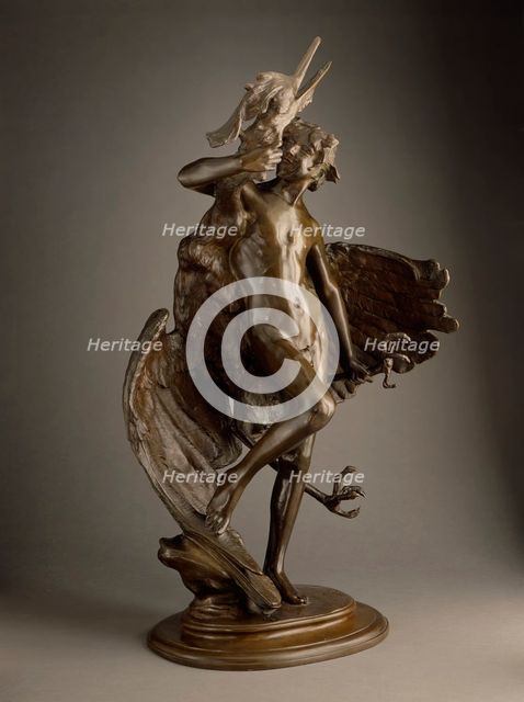Young Faun and Heron, Modeled 1890; copyrighted 1894. Creator: Frederick William MacMonnies.