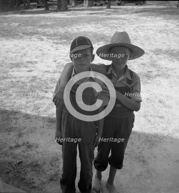 Young farm boys, natives of North Carolina, Person County, North Carolina, 1939. Creator: Dorothea Lange.
