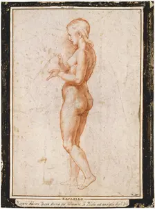 Young female figure in profile, ca 1517. Creator: Raphael (Raffaello Sanzio da Urbino), (Workshop)