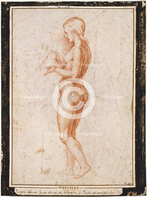 Young female figure in profile, ca 1517. Creator: Raphael (Raffaello Sanzio da Urbino), (Workshop)  .