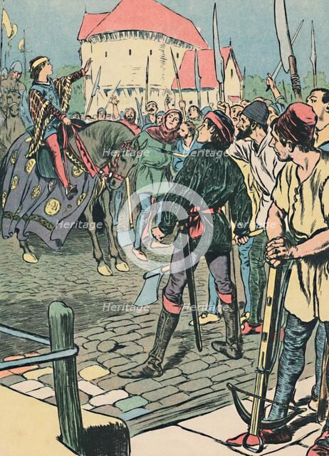 'Young King Richard Quells the Rebellion', c1907. Artist: Unknown.
