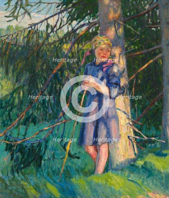 Young Herdswoman, 1929. Creator: Bogdanov-Belsky, Nikolai Petrovich (1868-1945).