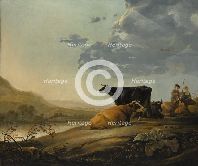 Young Herdsmen with Cows, ca. 1655-60. Creator: Aelbert Cuyp.