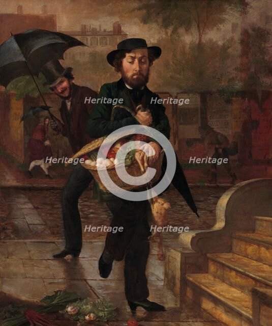 Young Husband: First Marketing, 1854. Creator: Lilly Martin Spencer.