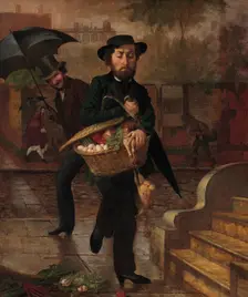 Young Husband: First Marketing, 1854. Creator: Lilly Martin Spencer