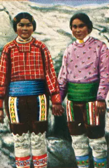 Young Inuit women, Greenland, c1928. Creator: Unknown