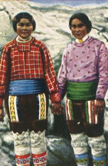 Young Inuit women, Greenland, c1928. Creator: Unknown