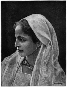 Young Jewish woman of Cairo, Egypt, 1882. Creator: George Montbard