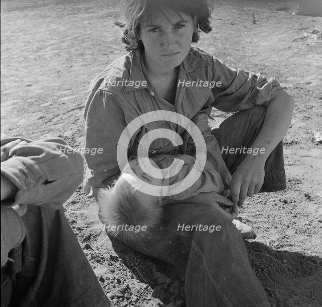 Young Oklahoma mother, age eighteen..., CA, Imperial Valley, 1937. Creator: Dorothea Lange.