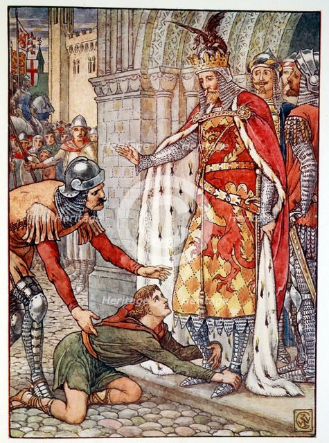'Young Owen Appeals to the King', 1911.  Creator: Unknown.