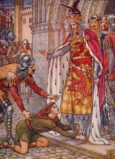 Young Owen Appeals to the King 1911. Artist: Walter Crane