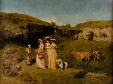 Young Ladies of the Village, 1851-52. Creator: Gustave Courbet