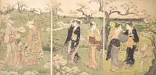 Young Ladies Viewing Cherry-blossoms at Asukayama. Creator: Torii Kiyonaga