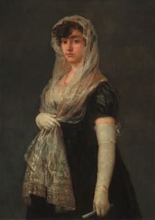 Young Lady Wearing a Mantilla and Basquina, c. 1800/1805. Creator: Francisco Goya